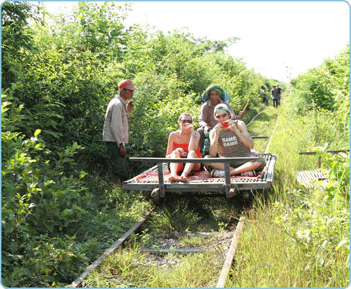 Bamboo Rayilway, Battambang, Kambodscha 