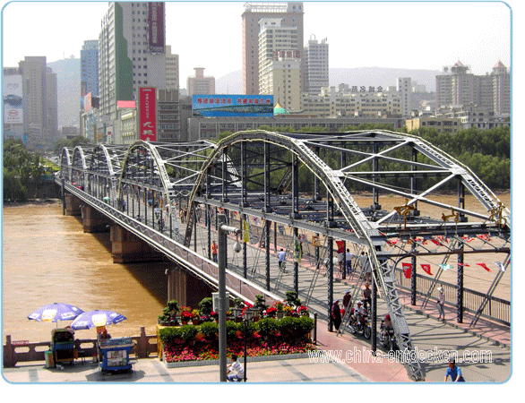 Zhongshan Brücke, Lanzhou, Gelber Fluß