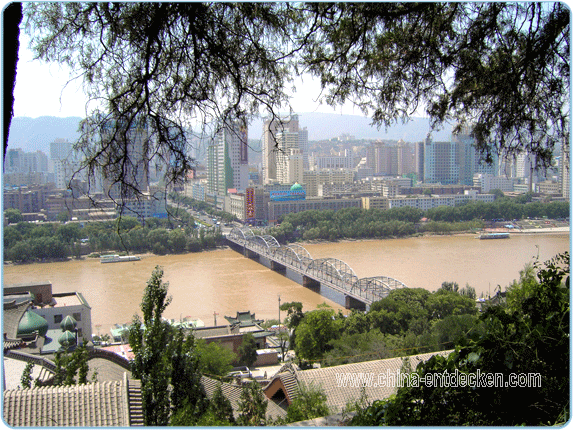  Lanzhou Eisenbrücke, Gelber Fluß 