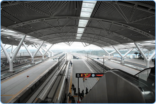 Der neue Südbahnhof in Guangzhou