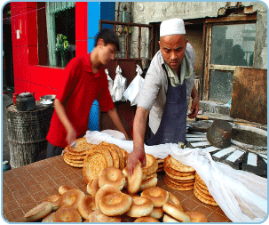 Eine lokale Bäckerei in Urumqi,Urumqi,Xinjiang,China Eine lokale Bäckerei in Urumqi,