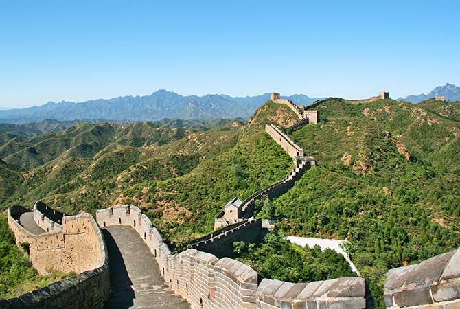 Großen Mauer bei Mutianyu