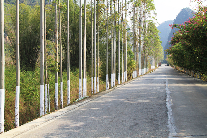 Straße nach Mingshi in der Proviny Guangxi