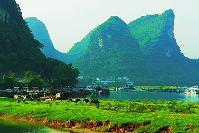 China, Guangxi, Guilin, Yangshuo, Yulong Flu&szlig;,