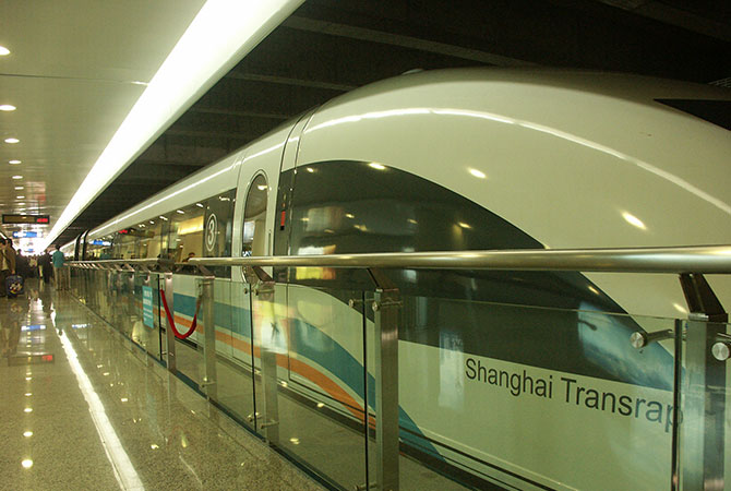 Der "Transrapid" in Shanghai