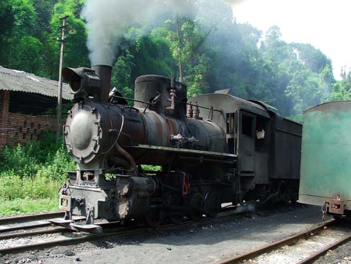  China, Sichuan, Shiban, Jianwei, Schmalspureisenbahn, Dampflokomotive,