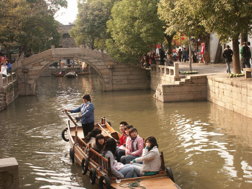 China, Jiangsu, Tongli, Großer Kanal, 