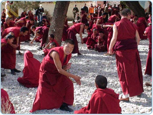 China, Tibet, Lhasa, Sera Kloster, tibetische Mönche, 