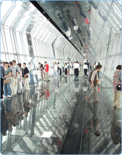 Skywalk 100 im „Shanghaier Weltfinanzzentrum“