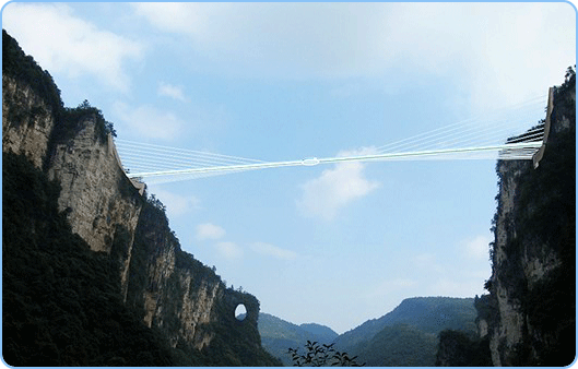 die längste Glasbrücke der Welt