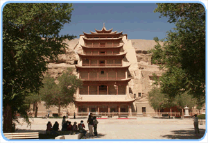 China, Gansu, Dunhuang, Mogao-Grotten, Felsmalerei, buddhistisch